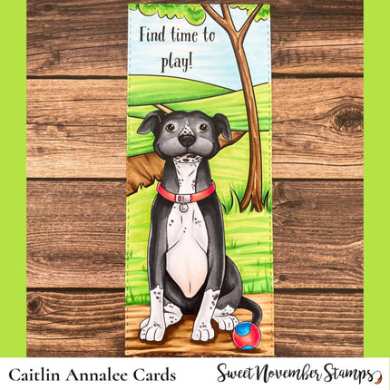 Digital Stamp - Dog Park: Rozzy the Pitbull