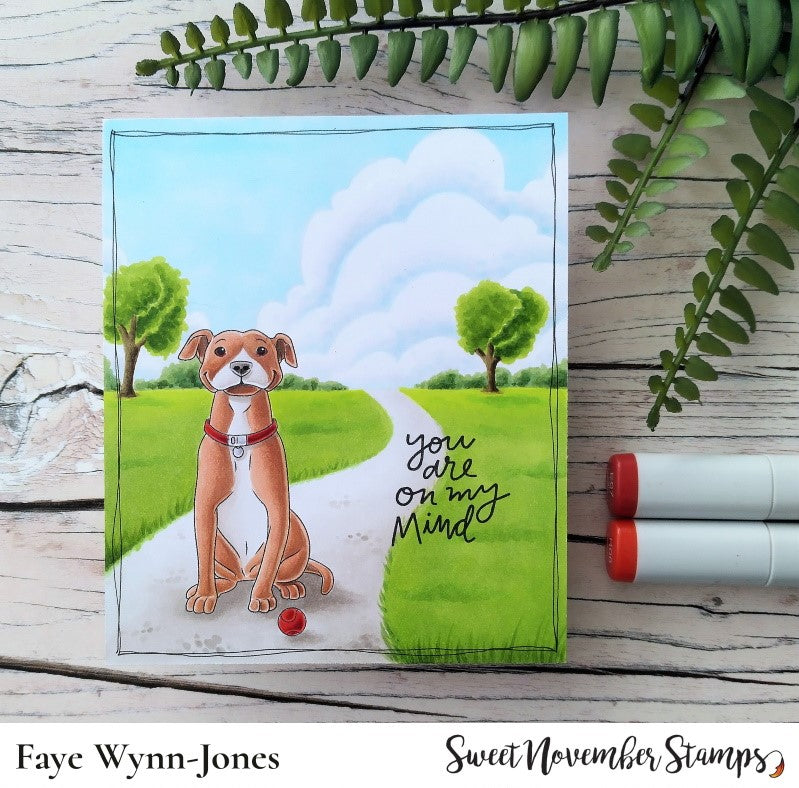 Digital Stamp - Dog Park: Rozzy the Pitbull