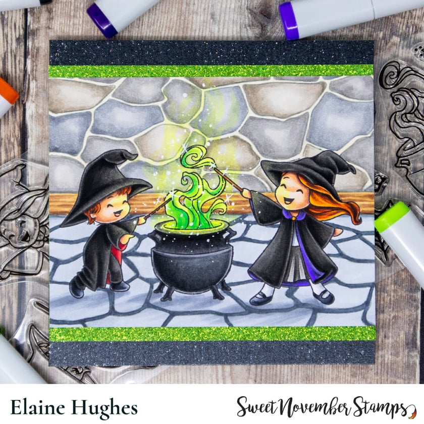 Clear Stamp Set - Background Builder: Halloween Room