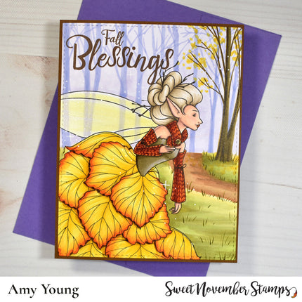 Digital Stamp - Fall Leaf Pixies: Aspen