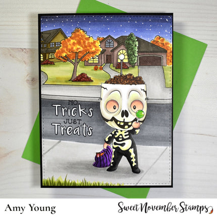 Digital Stamp - Halloween Masquerade: Scottie the Skeleton