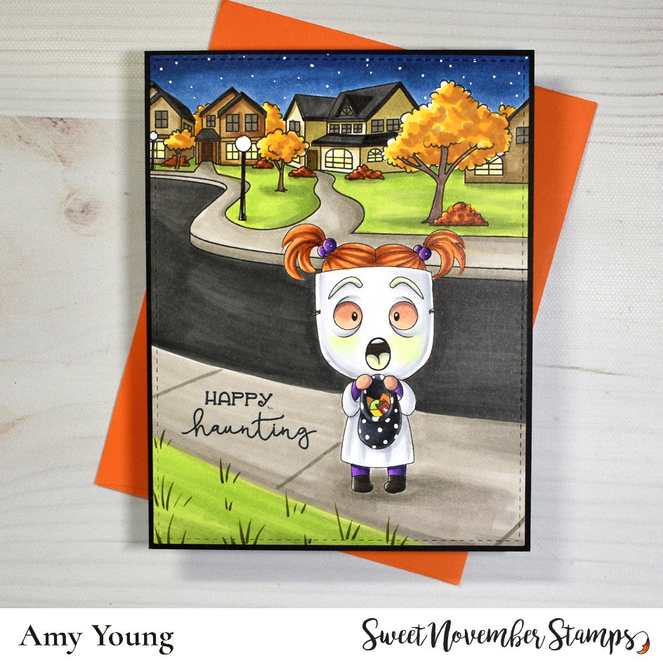 Digital Stamp - Halloween Masquerade: Ghost Gertie