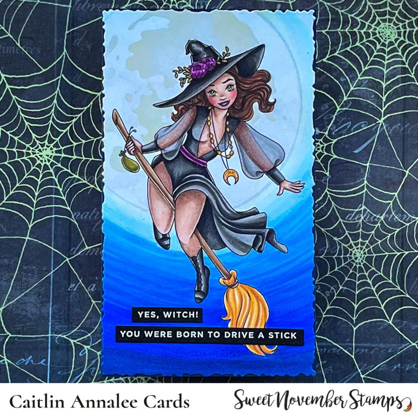 Digital Stamp - Flying High Witches: Bronwyn