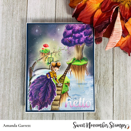 Digital Stamp - Fall Leaf Pixies: Oak