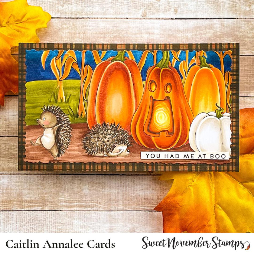 Digital Stamp - Pumpkin Pals: Frightful Pumpkin with Freddy and Quil