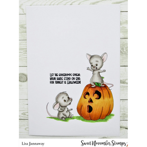Digital Stamp - Pumpkin Pals: Spooked Pumpkin with Pip, Squeak and Shortcake