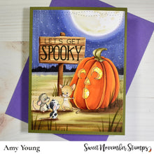 Load image into Gallery viewer, Digital Stamp - Pumpkin Pals: Spooked Pumpkin with Pip, Squeak and Shortcake
