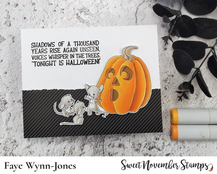 Digital Stamp - Pumpkin Pals: Spooked Pumpkin with Pip, Squeak and Shortcake