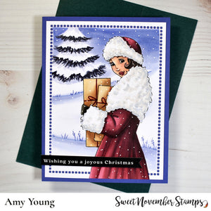 Digital Stamp - Vintage Christmas Shopper