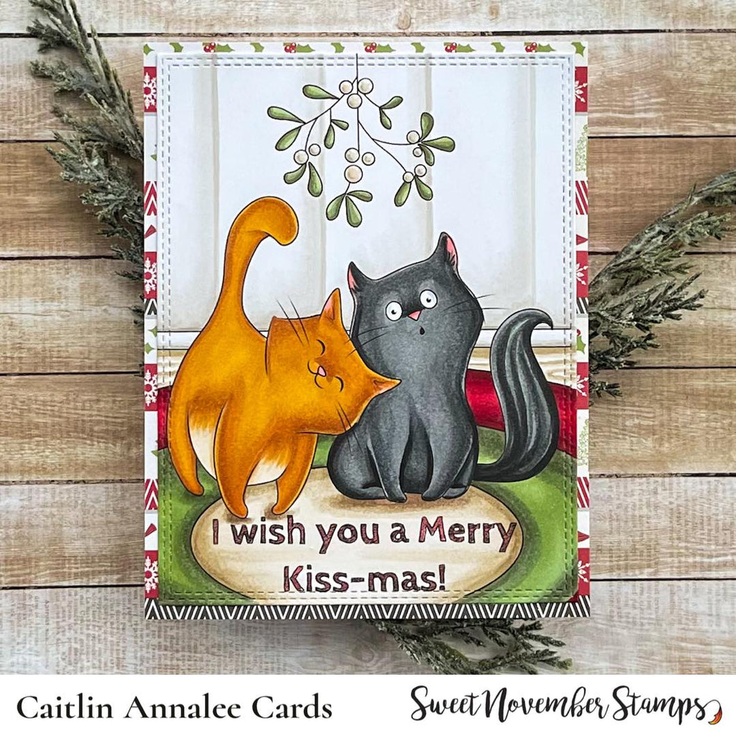 Digital Stamp - Midnight's Christmas Adventures: Midnight's mistletoe surprise