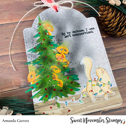 Digital Stamp - Midnight's Christmas Adventures: Midnight's lightshow