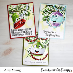 Digital Stamp - Happy Tree Ornament: Sentiments and Bead Garland