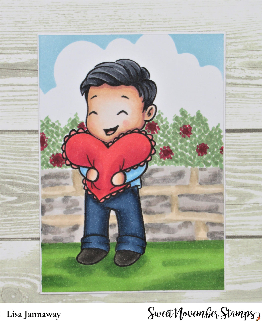 Digital Stamp - My Wee Valentine: Heath with a Heart