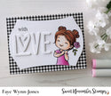 Digital Stamp - My Wee Valentine: Rosie with a rose
