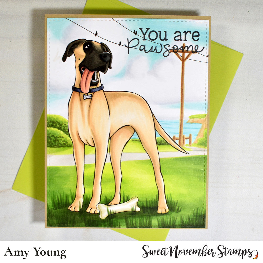 Digital Stamp - Dog Park 2: Izzy the Great Dane