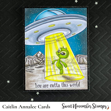 Digital Stamp - Robots vs Aliens: Background Builder and Sentiment Pack