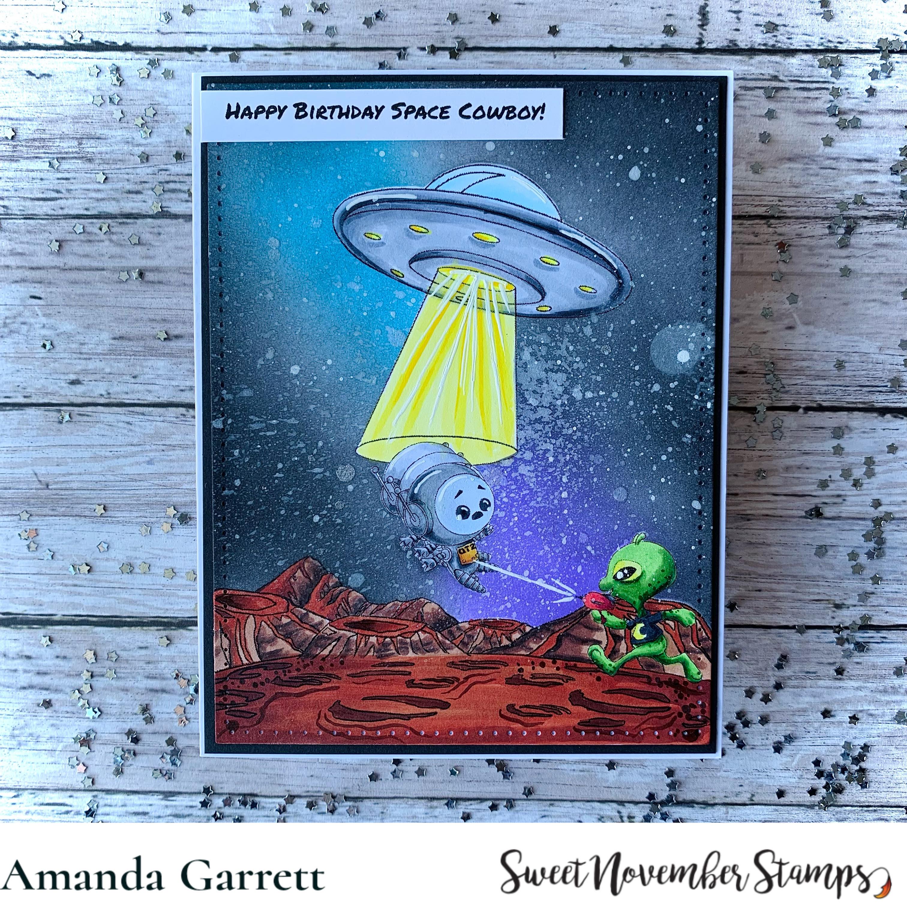 Digital Stamp - Robots vs Aliens: Background Builder and Sentiment Pack