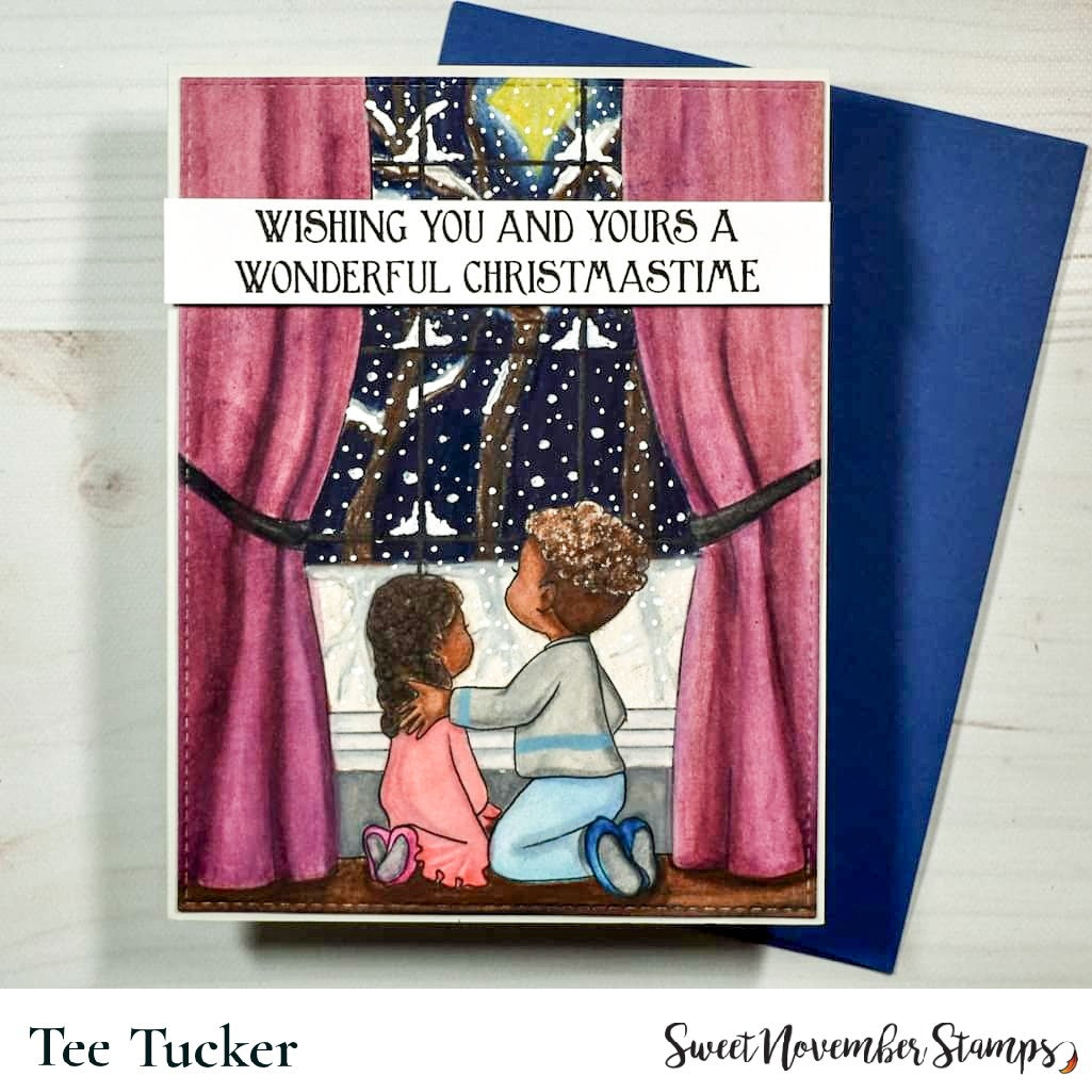 Digital Stamp: Christmas is Back: Boy Kneeling