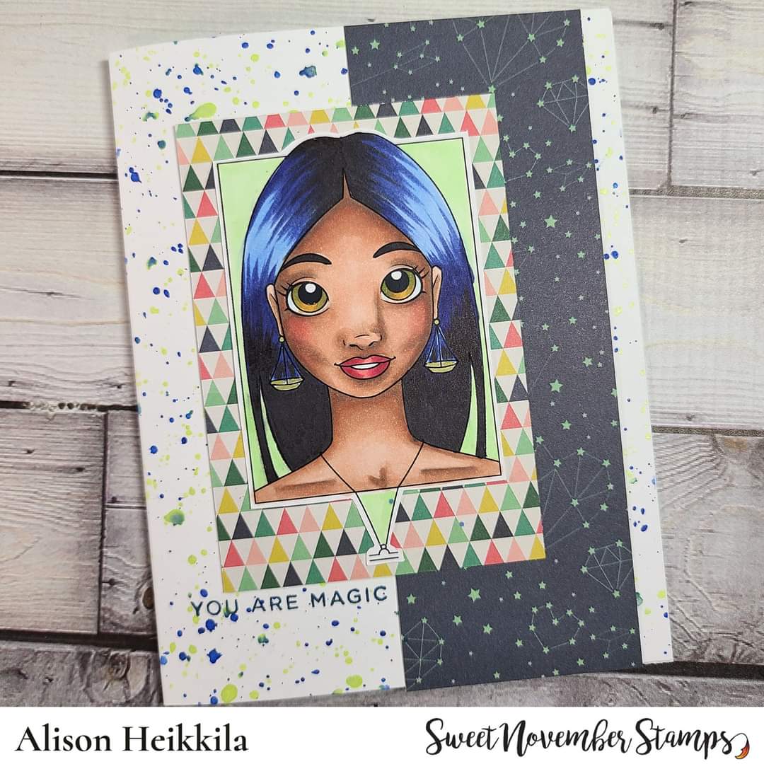 Digital Stamp - Zodiac Girl: Libra