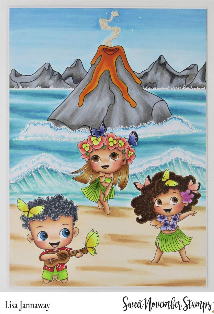 Digital Stamp - Tropical Flutterbees: Kanoa