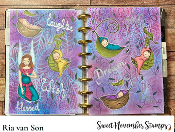 Digital Stamp - Sweet November Vault: Baby Fairies - Walnut