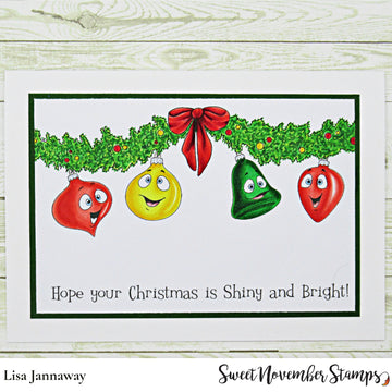 Digital Stamp - Happy Tree Ornament: Sentiments and Bead Garland