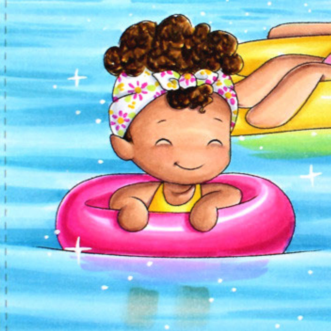 Digital Stamp - A Wee splash of fun: Floating Fiona