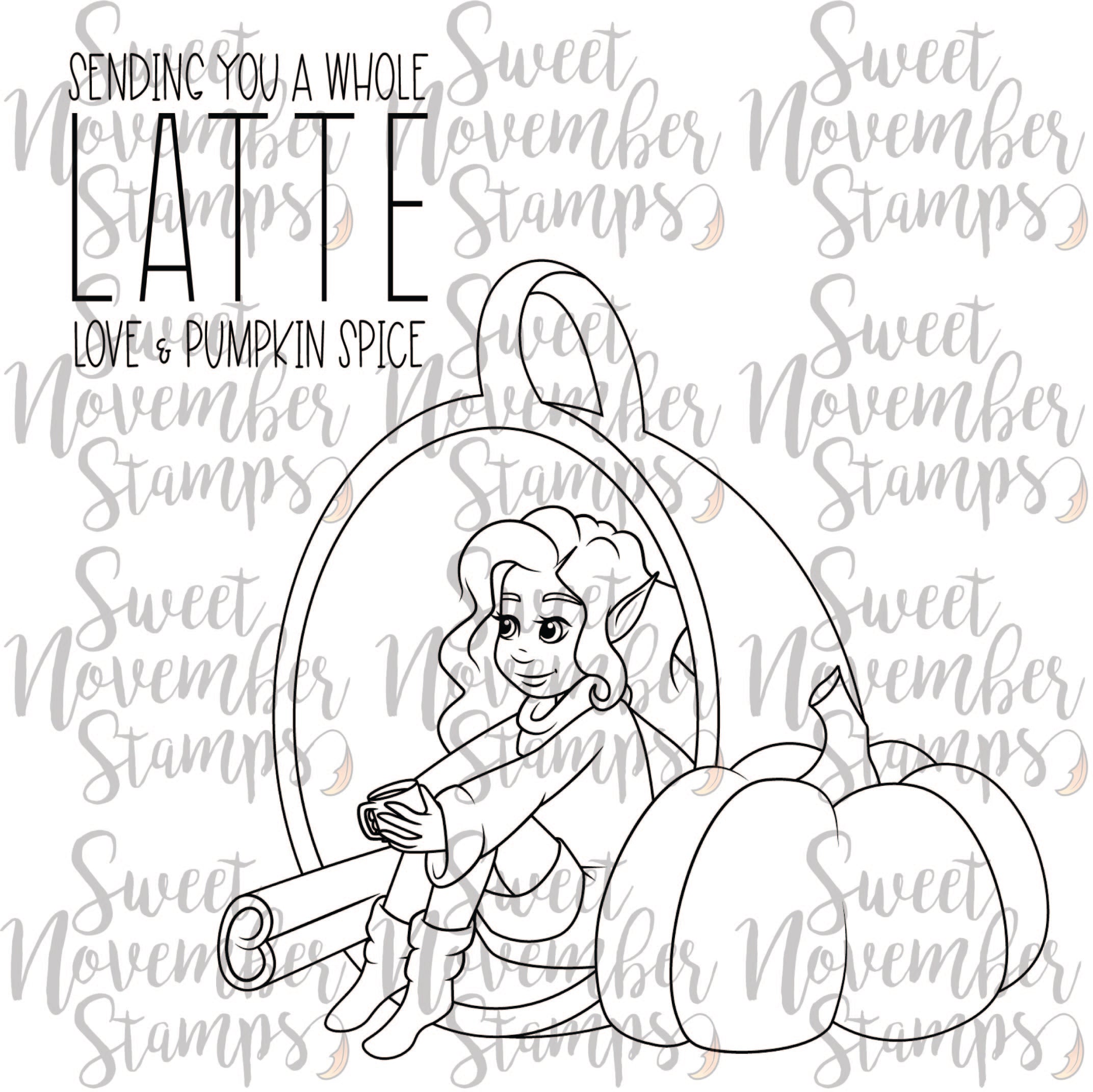 Digital Stamp - Pumpkin Spice Fairy