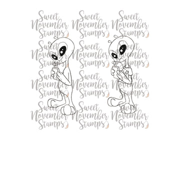 Digital Stamp - Robots vs Aliens: Alien 1
