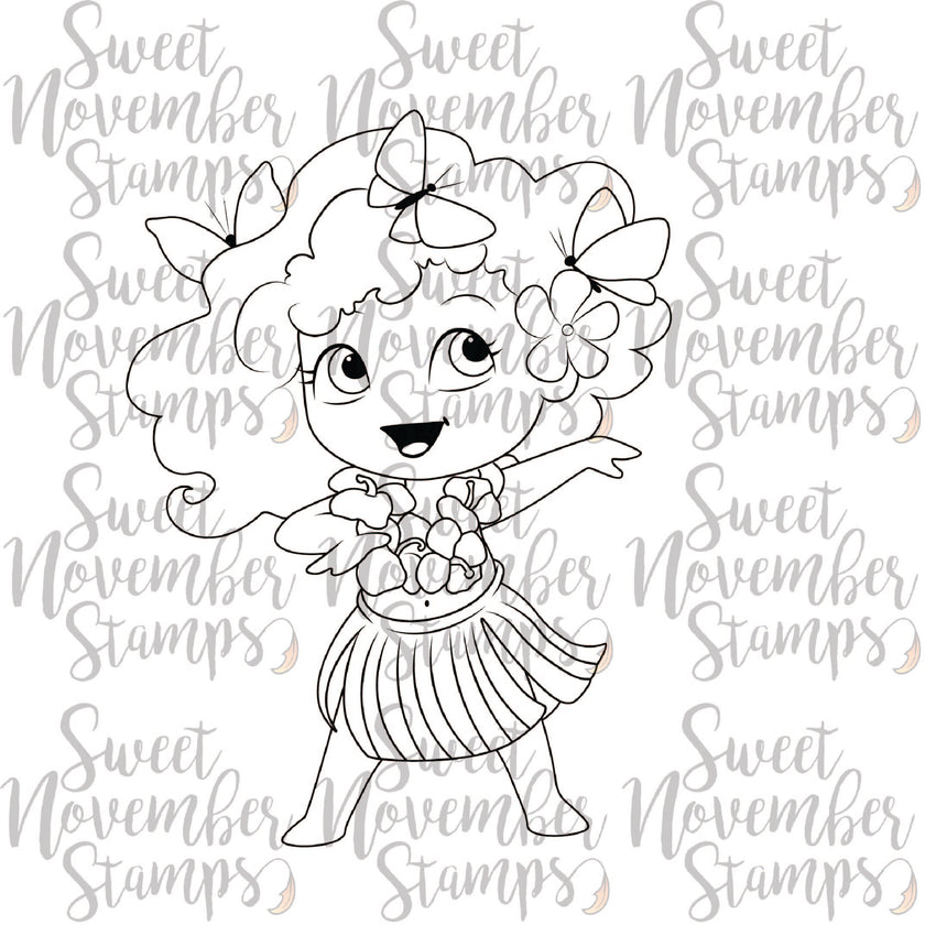 Digital Stamp - Tropical Flutterbees: Anani