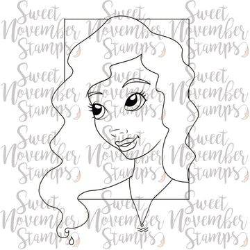 Digital Stamp - Zodiac Girl: Aquarius