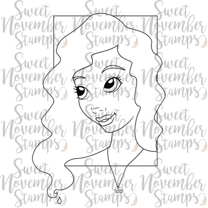 Digital Stamp - Zodiac Girl: Aquarius