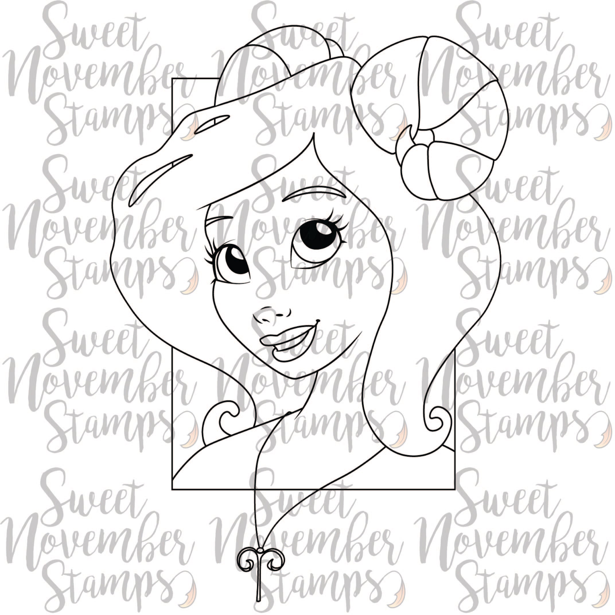 Digital Stamp - Zodiac Girl: Aries