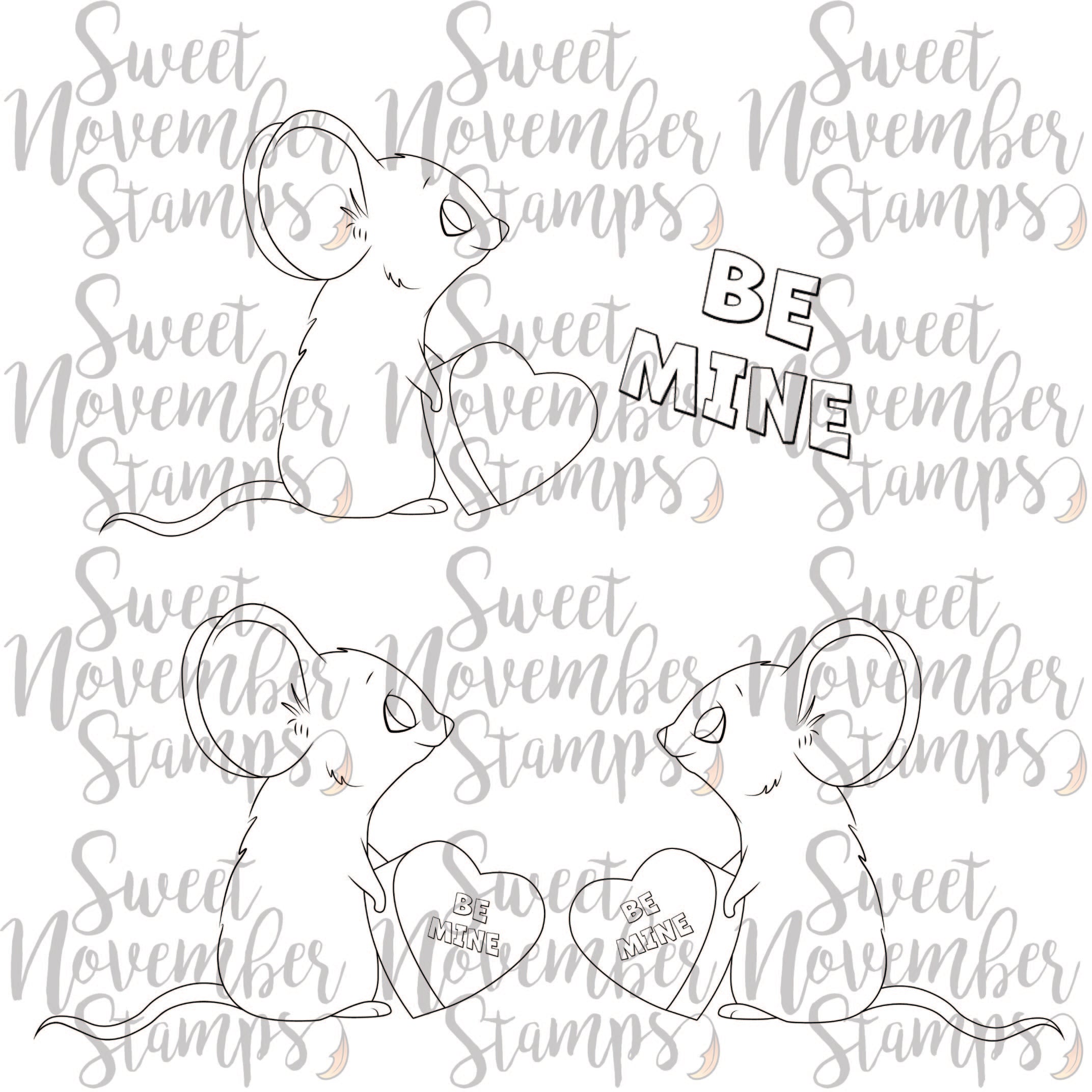 Digital Stamp - Tiny Hearts: Be Mine Mouse
