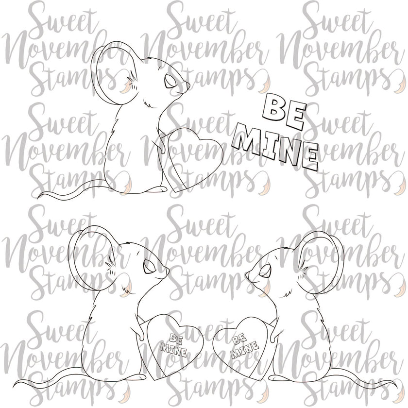 Digital Stamp - Tiny Hearts: Be Mine Mouse