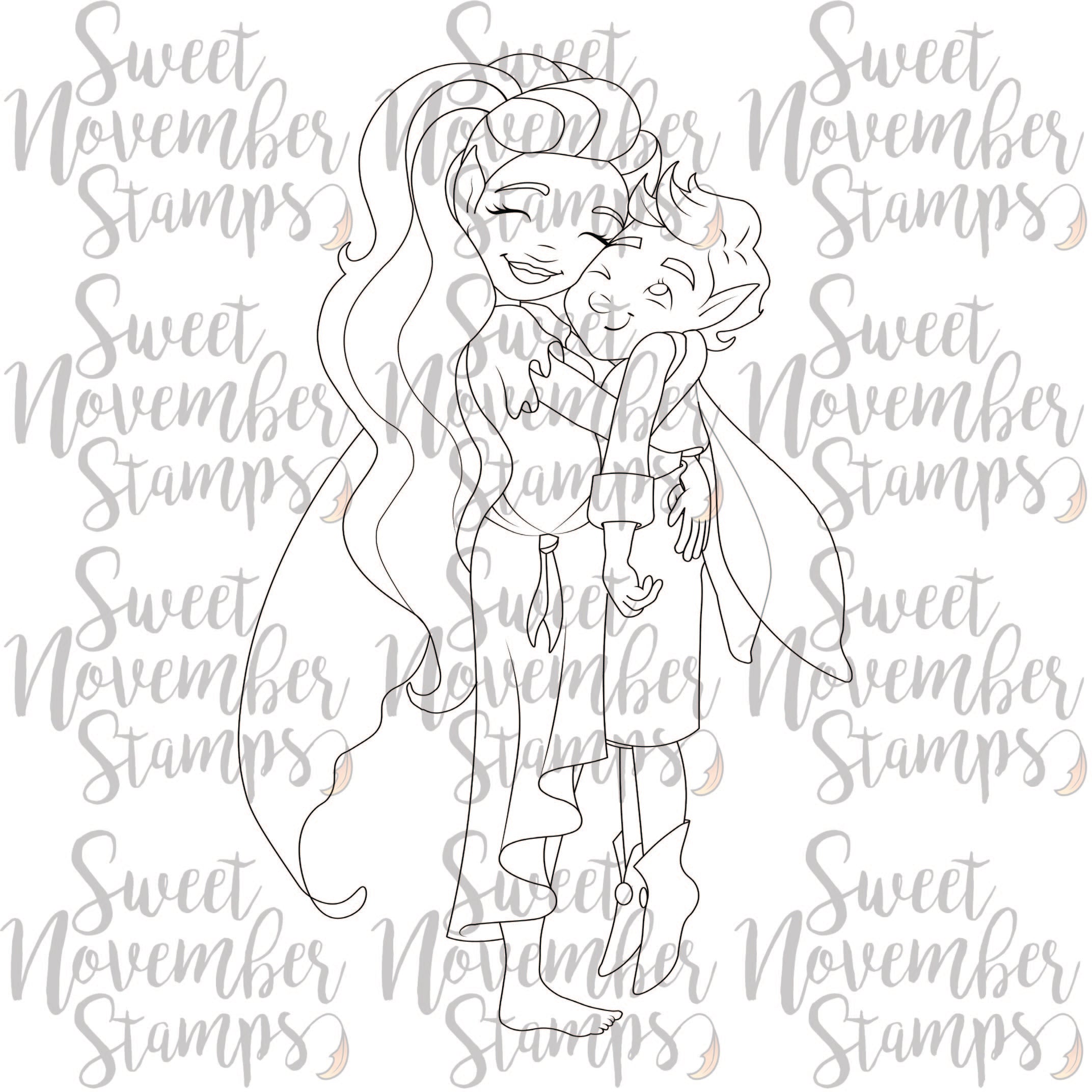 Digital Stamp - Big Hugs