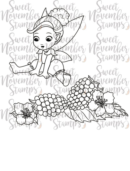Digital Stamp - Summer Fruit Fairies: Blackberry