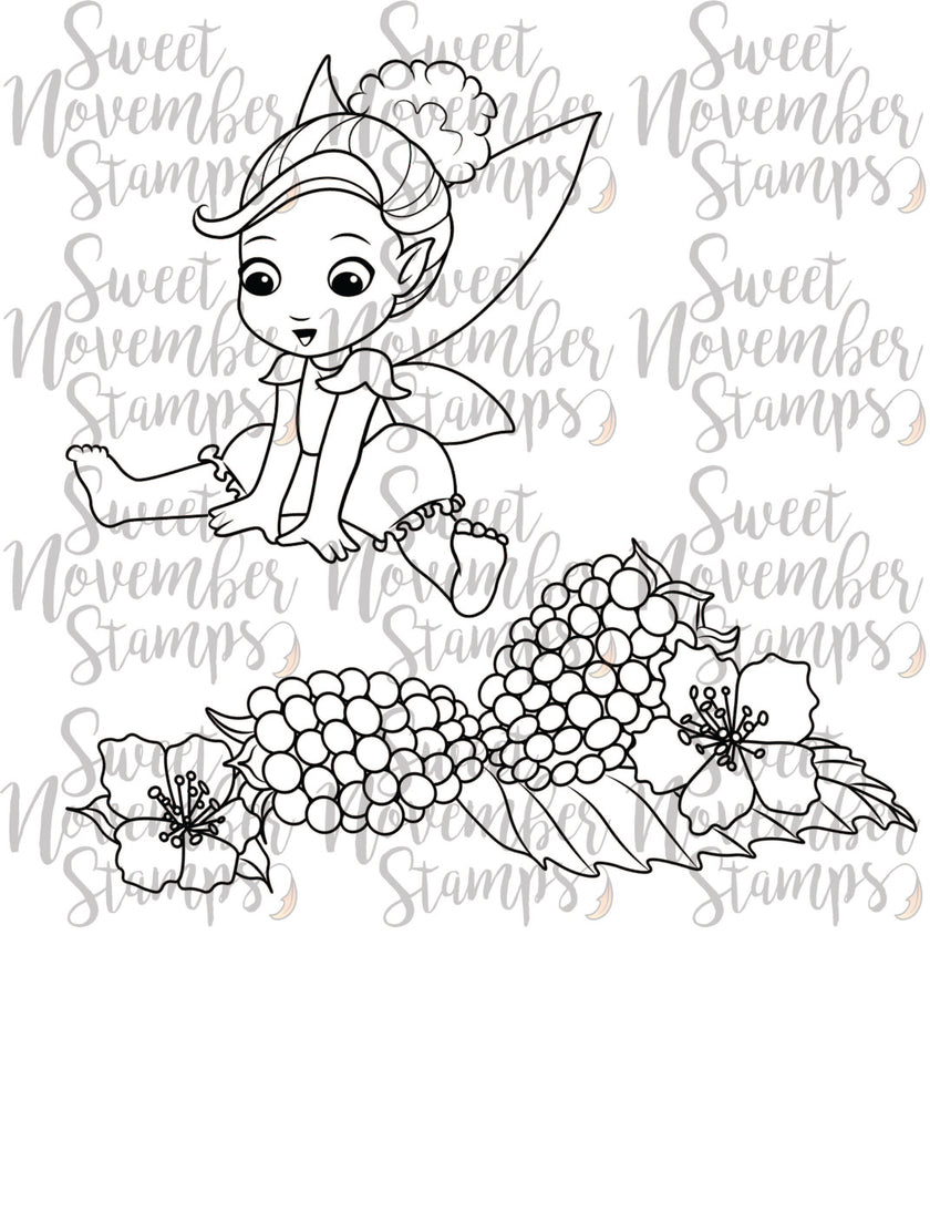 Digital Stamp - Summer Fruit Fairies: Blackberry