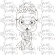 Digital Stamp - Halloween Masquerade: Black Cat Becca