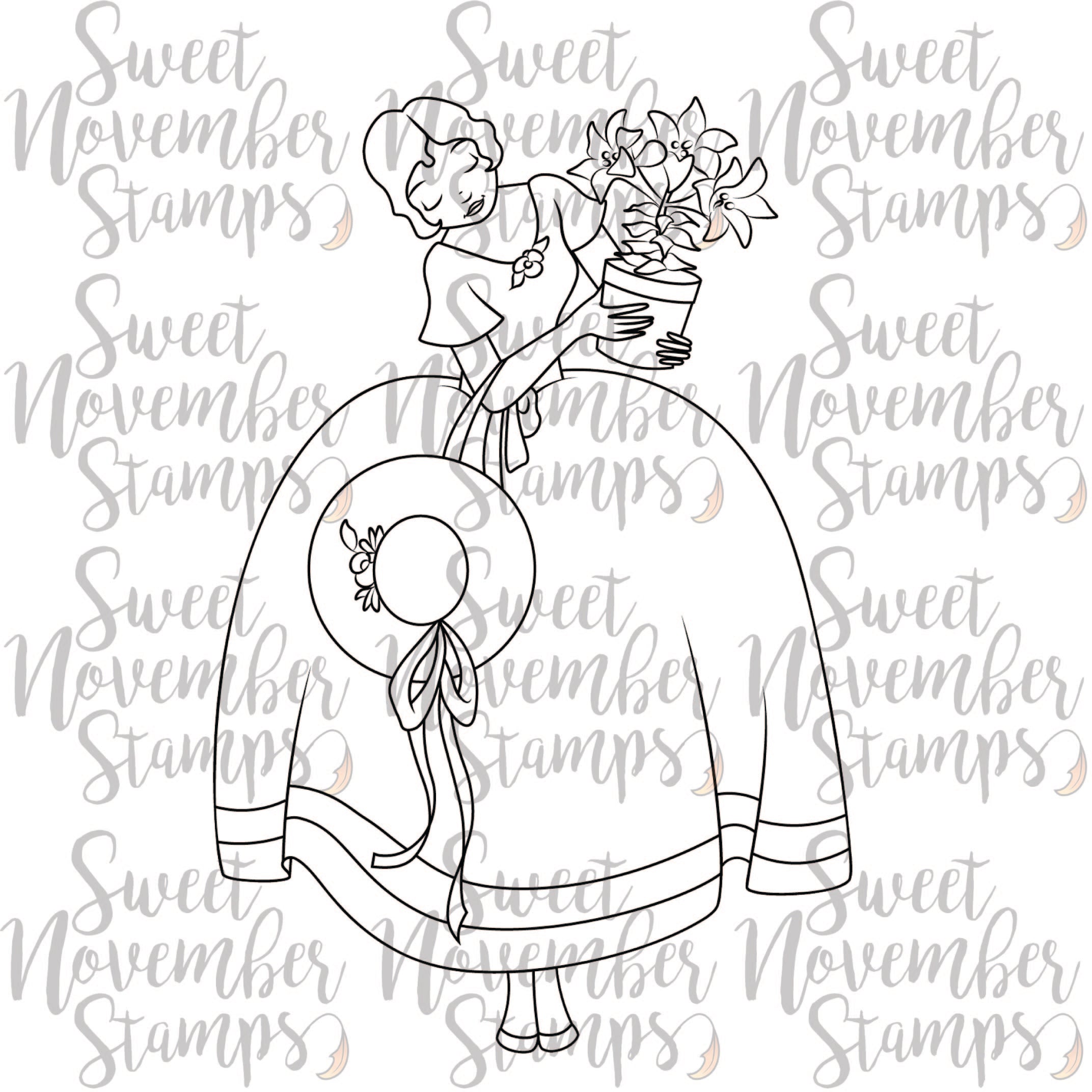 Digital Stamp - Vintage Spring Ladies: Blanche