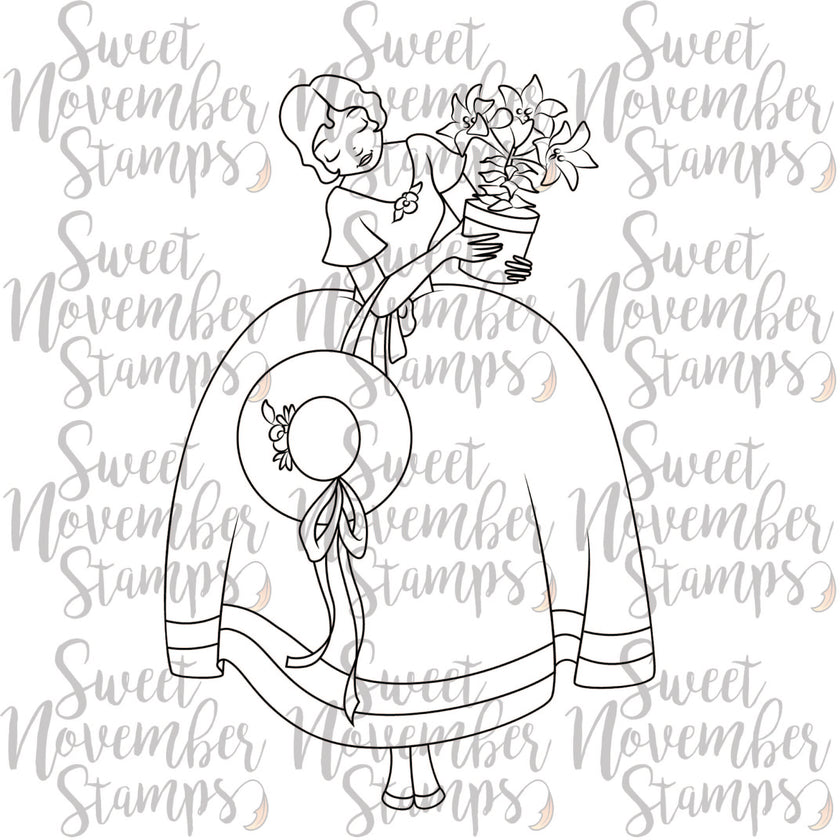 Digital Stamp - Vintage Spring Ladies: Blanche