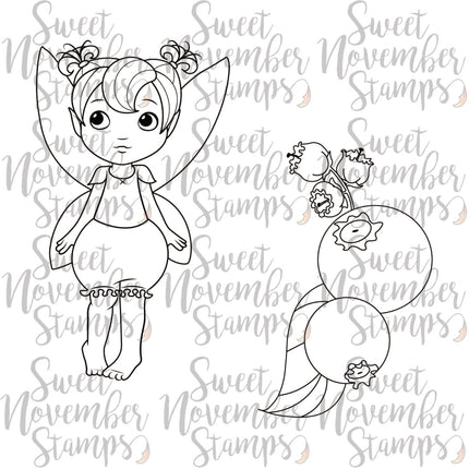 Digital Stamp - Summer Fruit Fairies: Blueberry