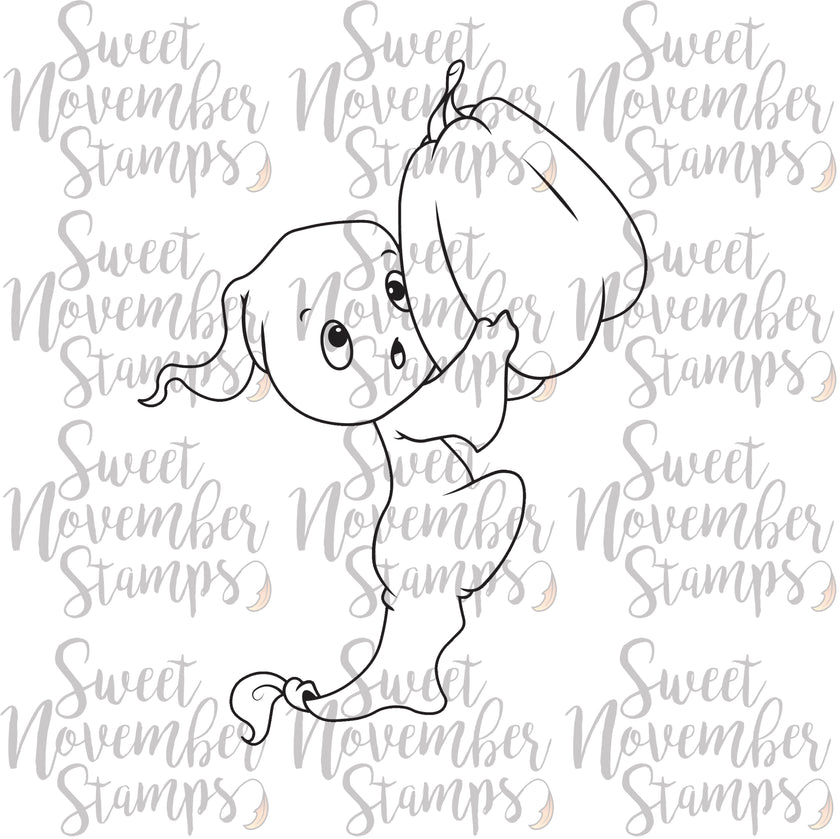 Digital Stamp - Sweet November Vault: Boo's Pumpkin