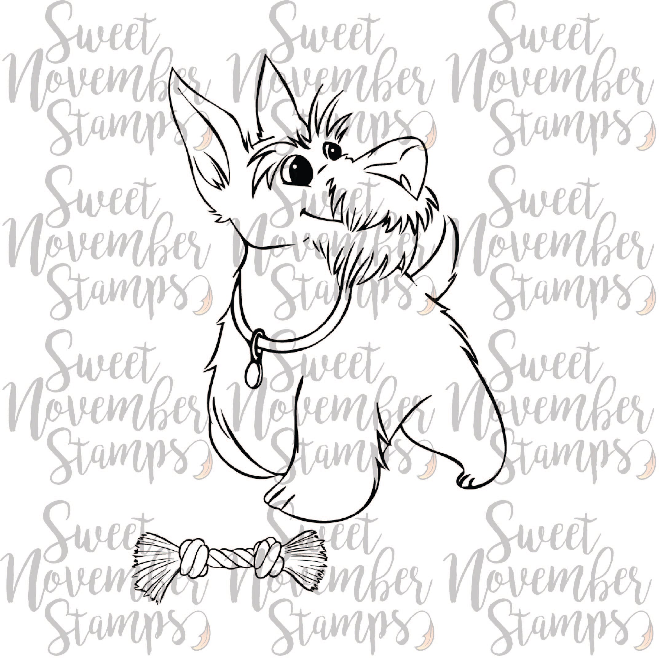 Digital Stamp - Dog Park 2: Booker the Scottie