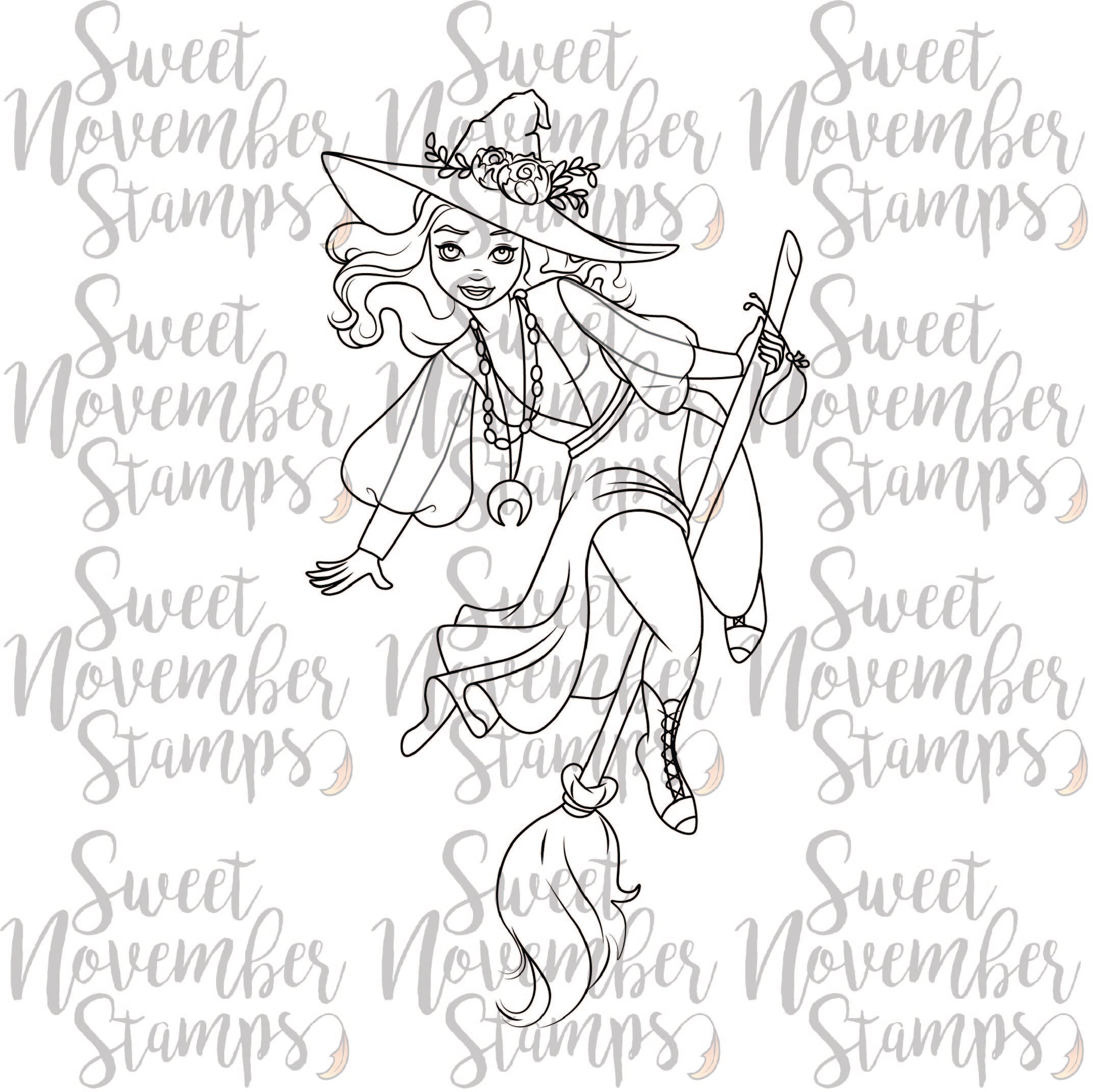 Digital Stamp - Flying High Witches: Bronwyn