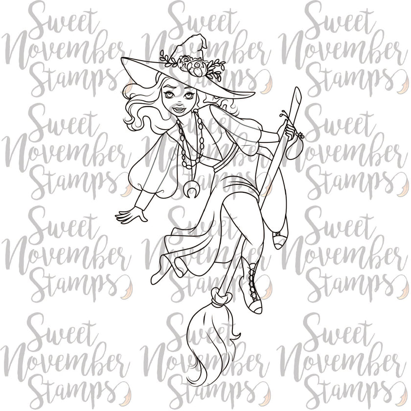 Digital Stamp - Flying High Witches: Bronwyn