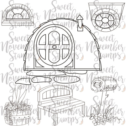 Digital Stamp - Scene Builder:  Brownie Hole and Accessories
