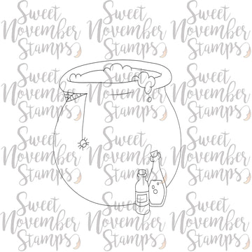 Digital Stamp - Scene Builder: Bubbling Cauldron