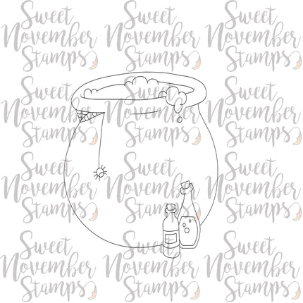 Digital Stamp - Scene Builder: Bubbling Cauldron