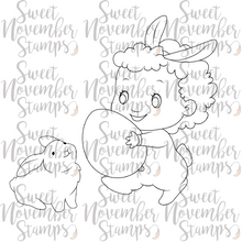 Load image into Gallery viewer, Digital Stamp - Bun Bun: April and bunny
